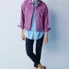 Next Damen OVERSIZED - Jeansjacke - Purple