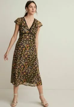 Next Damen FLUTTER - Jerseykleid - Black Floral