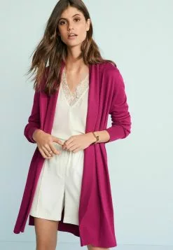 Next Damen LONGLINE - Strickjacke - Purple