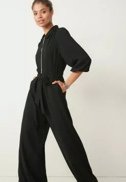 Next Damen BELTED ZIP - Jumpsuit - Black -Next Großes Kaufhaus cd015e056e0f483c99b49aca43e57b62