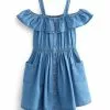 Next Kinder COLD SHOULDER - Freizeitkleid - Blue Denim