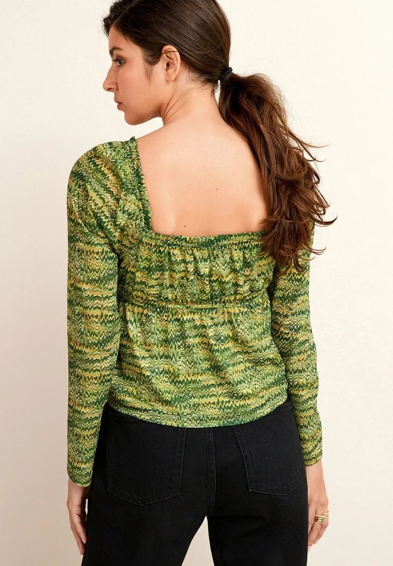 Next Damen LONG SLEEVE SQUARE NECK - Bluse - Lime Green Spacedye 2 Next Damen LONG SLEEVE SQUARE NECK - Bluse - Lime Green Spacedye – Bild 2