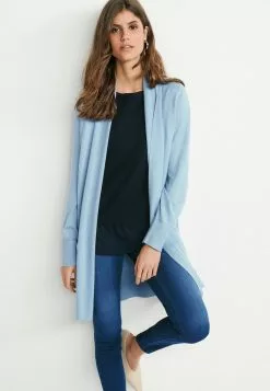 Next Damen LONGLINE - Strickjacke - Light Blue