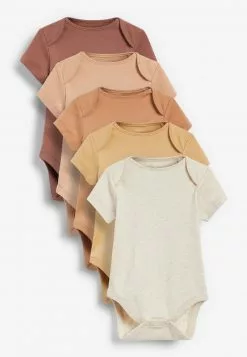 Next Unisex 5 PACK SHORT SLEEVE - Body - Tan