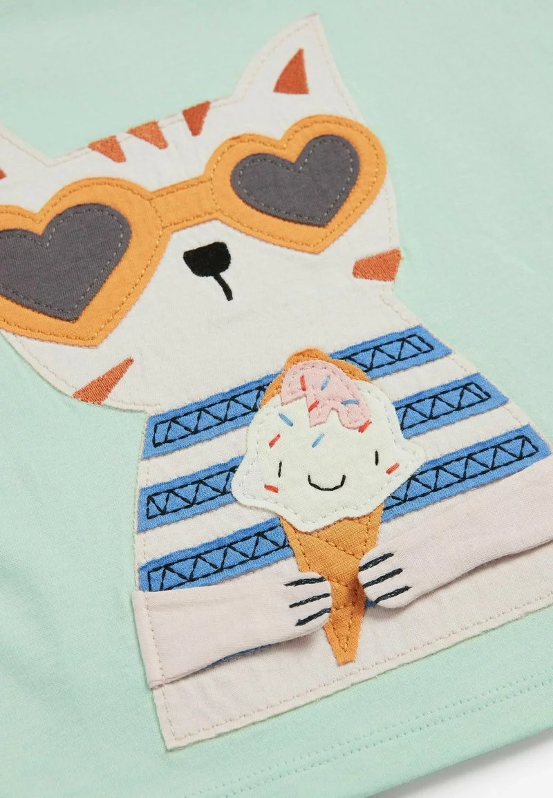 Next Kinder T-Shirt Print - Mint Green Cat 3 Next Kinder T-Shirt Print - Mint Green Cat – Bild 3
