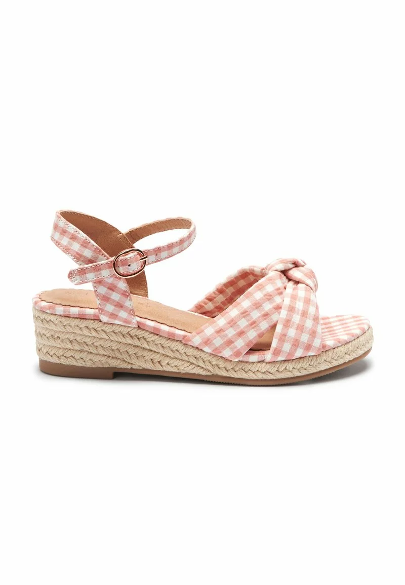 Next Kinder Riemensandalette - Pink Gingham Knot 1 Next Kinder Riemensandalette - Pink Gingham Knot