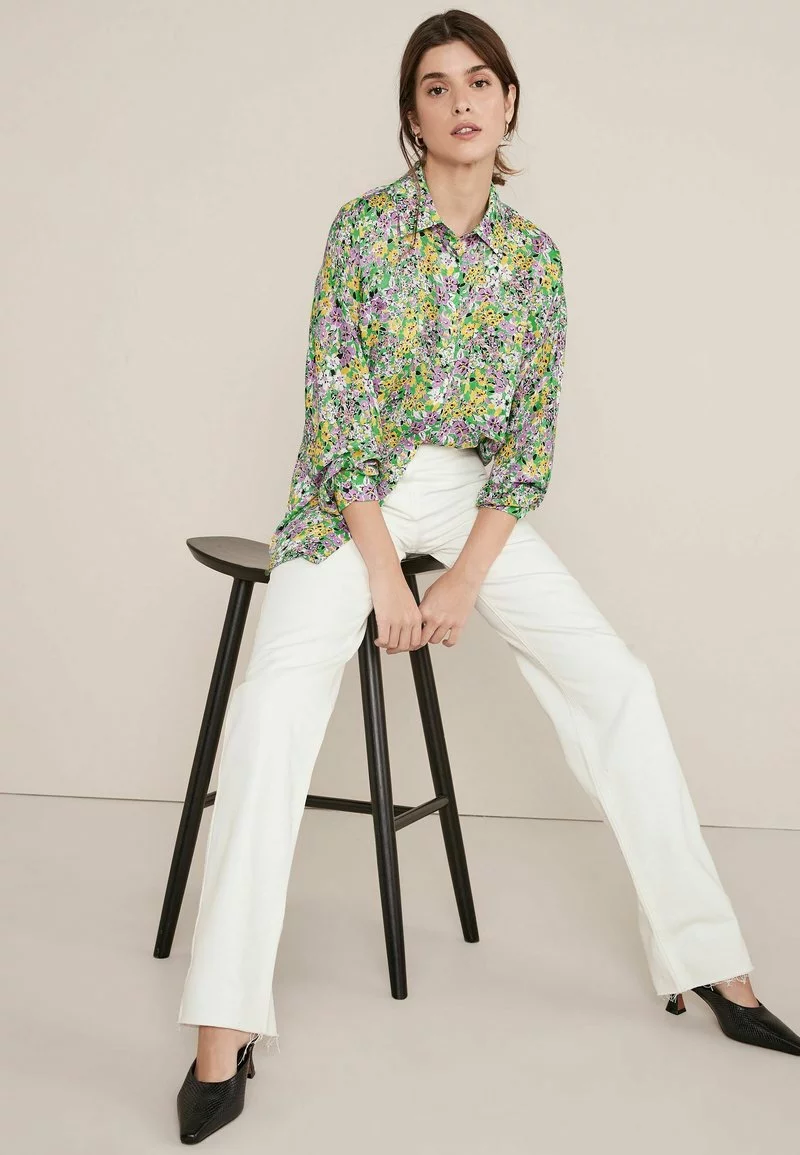 Next Damen JACQUARD - Hemdbluse - Green 4 Next Damen JACQUARD - Hemdbluse - Green – Bild 4