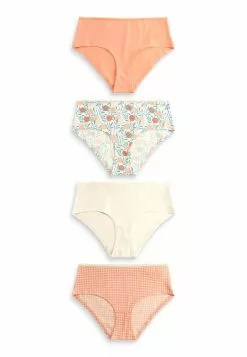 Next Damen BLEND KNICKERS 4 PACK - Slip - Check Peach White