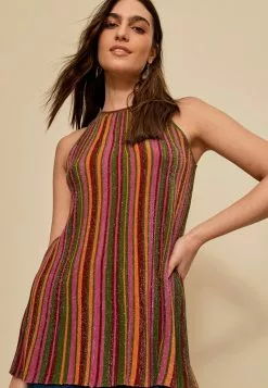 Next Damen LUREX SLEEVELESS - Top - Multi Stripe