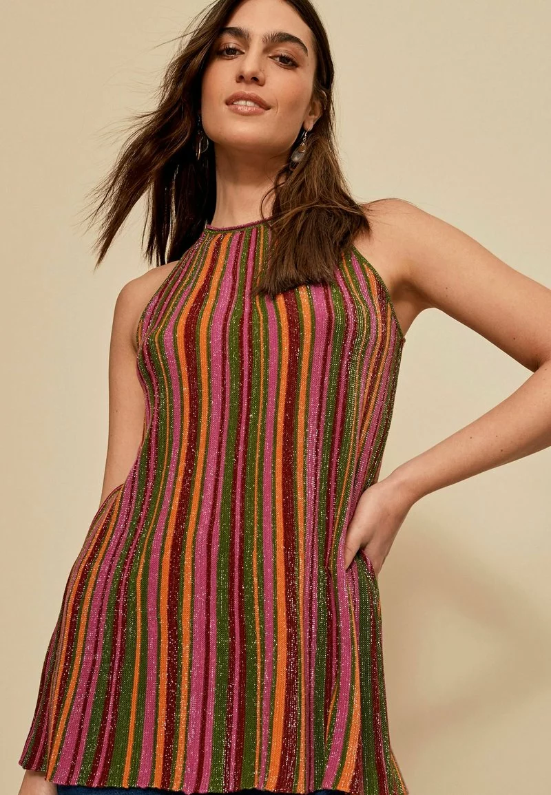 Next Damen LUREX SLEEVELESS - Top - Multi Stripe 1 Next Damen LUREX SLEEVELESS - Top - Multi Stripe