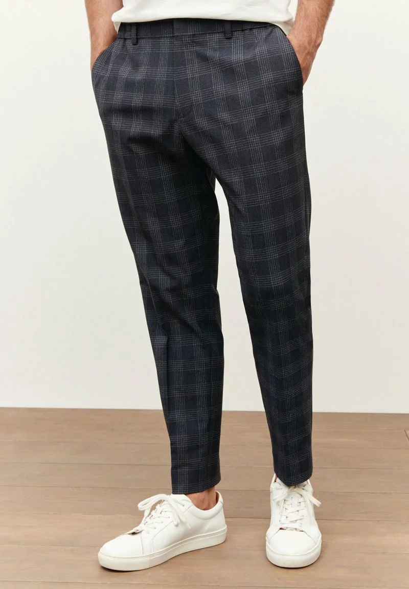 Next Herren CHECK MOTION FLEX - Stoffhose - Blue 1 Next Herren CHECK MOTION FLEX - Stoffhose - Blue