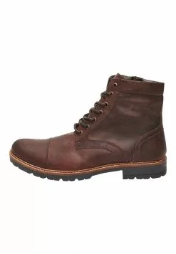 Next Herren BROWN LEATHER ZIP BOOTS - Schnürstiefelette - Brown