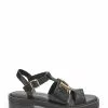 Next Damen CHUNKY SQUARE TOE - Plateausandalette - Black