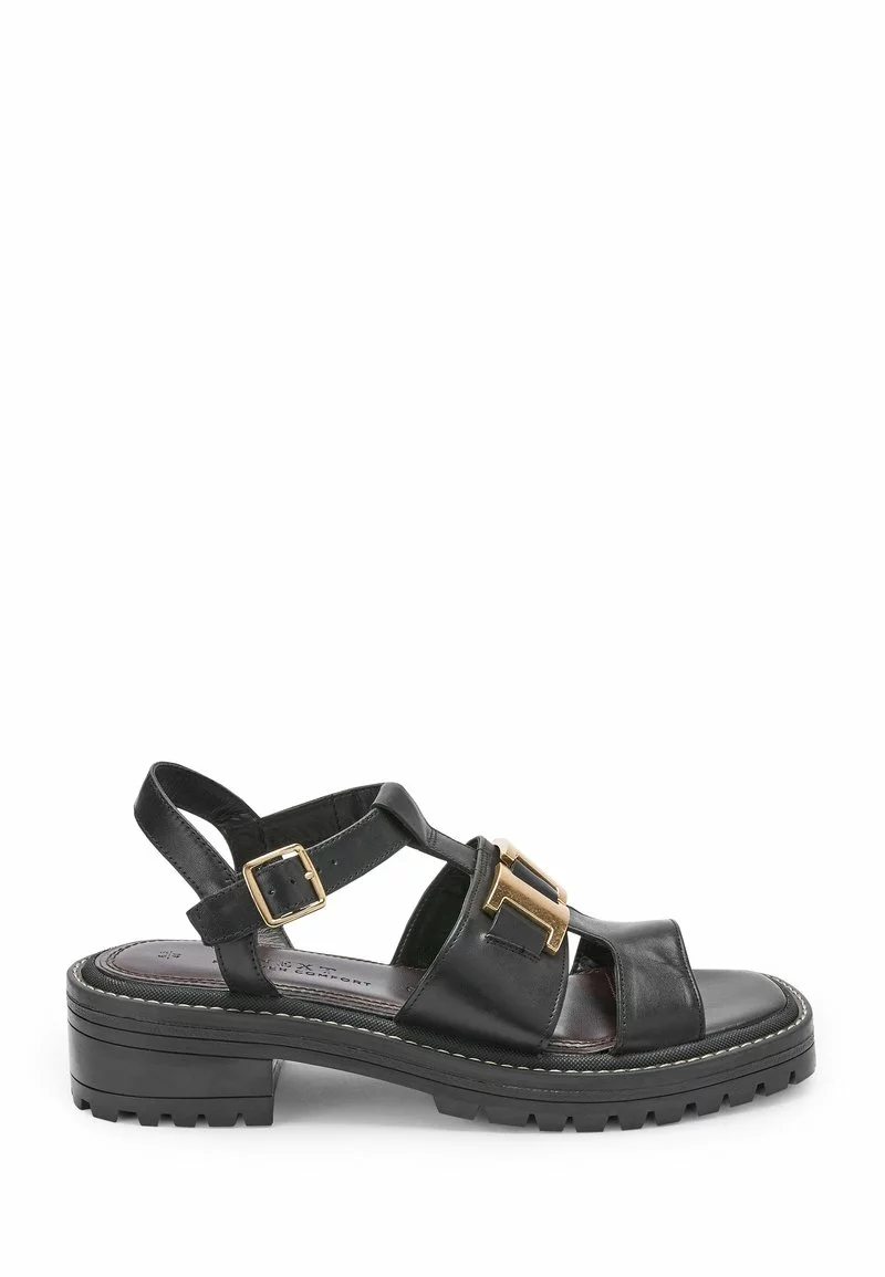 Next Damen CHUNKY SQUARE TOE - Plateausandalette - Black 1 Next Damen CHUNKY SQUARE TOE - Plateausandalette - Black