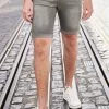 Next Herren Jeans Shorts - Grey Denim