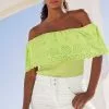 Next Damen BRODERIE - Bluse - Light Green
