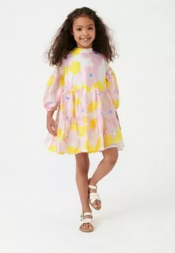 Next Kinder JACQUARD TIERED - Freizeitkleid - Pink