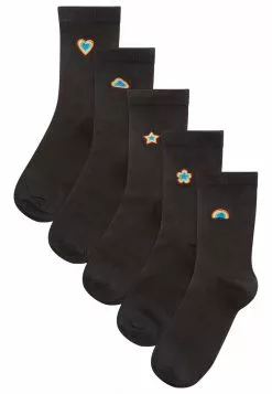 Next Damen MOTIF 5 PACK - Socken - Black