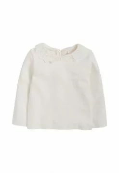 Next BRUSHED BRODERIE COLLAR - Langarmshirt - Off-white | Kinder