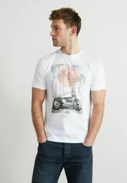 Next Herren GRAPHIC - T-Shirt Print - White Motorbike Palm