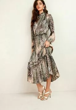 Next Damen SATIN TIE NECK - Freizeitkleid - Multicoloured