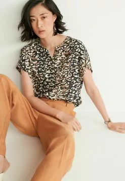 Next Damen Bluse - Neutral Brown Animal Print -Next Großes Kaufhaus d5afe3854868497aaaef05efab456b6f
