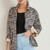 Next Damen Leichte Jacke - Animal Zebra