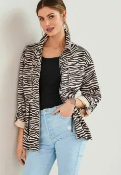 Next Damen Leichte Jacke - Animal Zebra