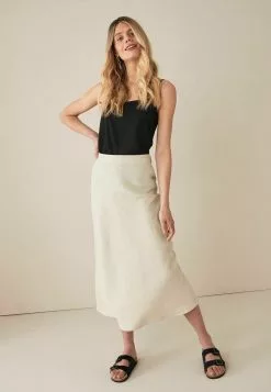 Next Damen Maxirock - Cream Neutral