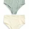 Next Damen STRIPE HIGH WAIST TWO PACK - Slip - Turquoise