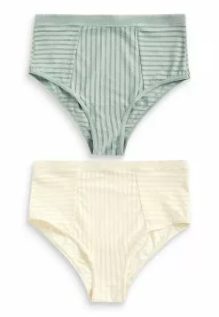 Next Damen STRIPE HIGH WAIST TWO PACK - Slip - Turquoise