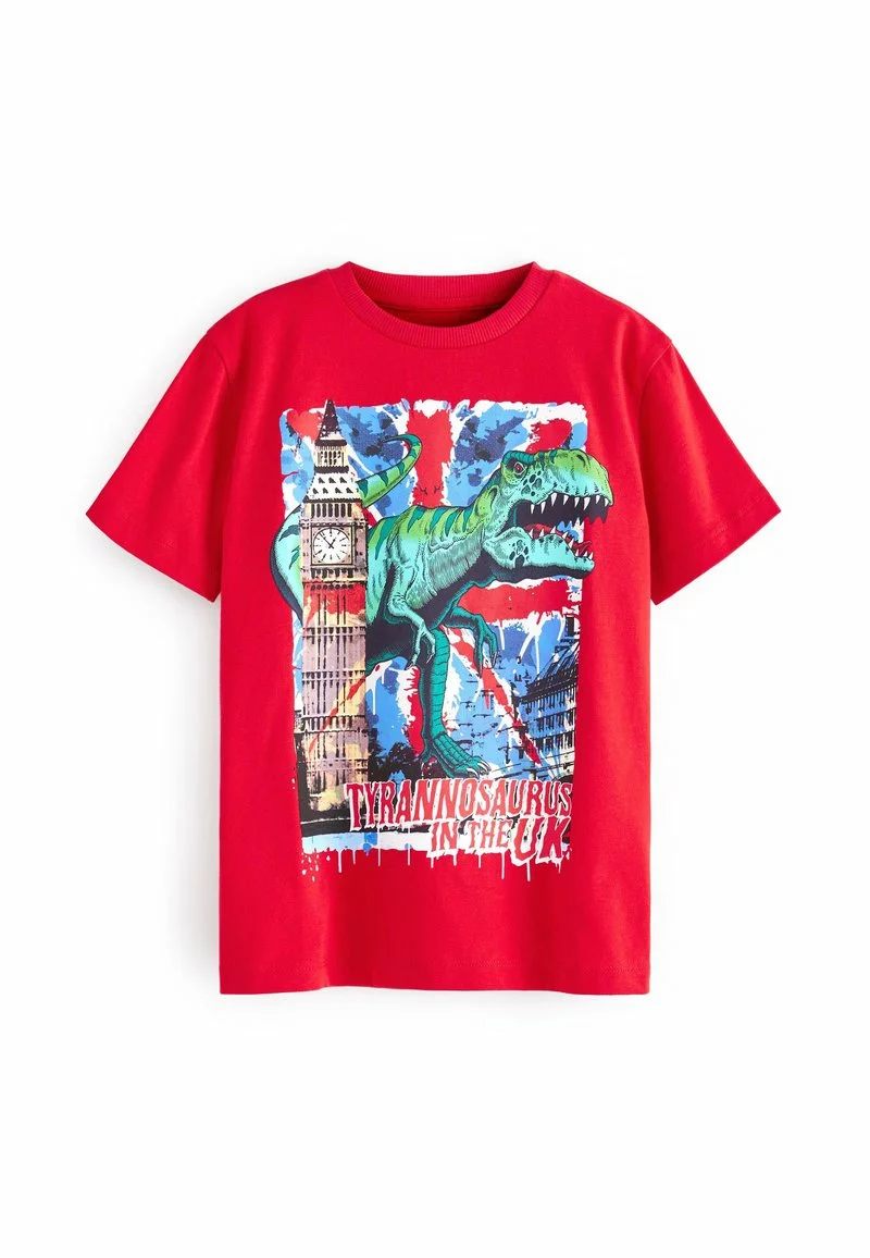 Next Kinder SHORT SLEEVE GRAPHIC - T-Shirt Print - Red Dino Flag 1 Next Kinder SHORT SLEEVE GRAPHIC - T-Shirt Print - Red Dino Flag