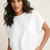 Next Damen SHORT SLEEVE WOVEN MIX BOXY - Bluse - White