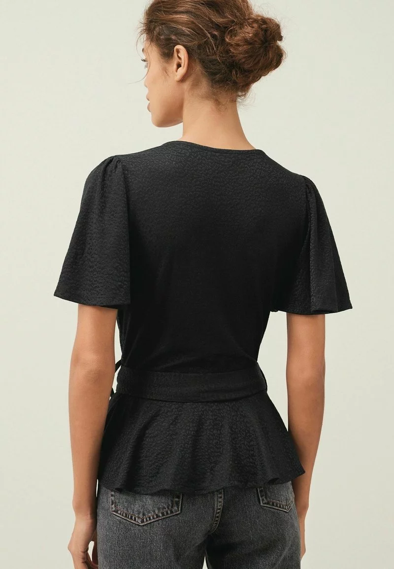 Next Damen V-NECK BALLET TOP - Bluse - Black 2 Next Damen V-NECK BALLET TOP - Bluse - Black – Bild 2