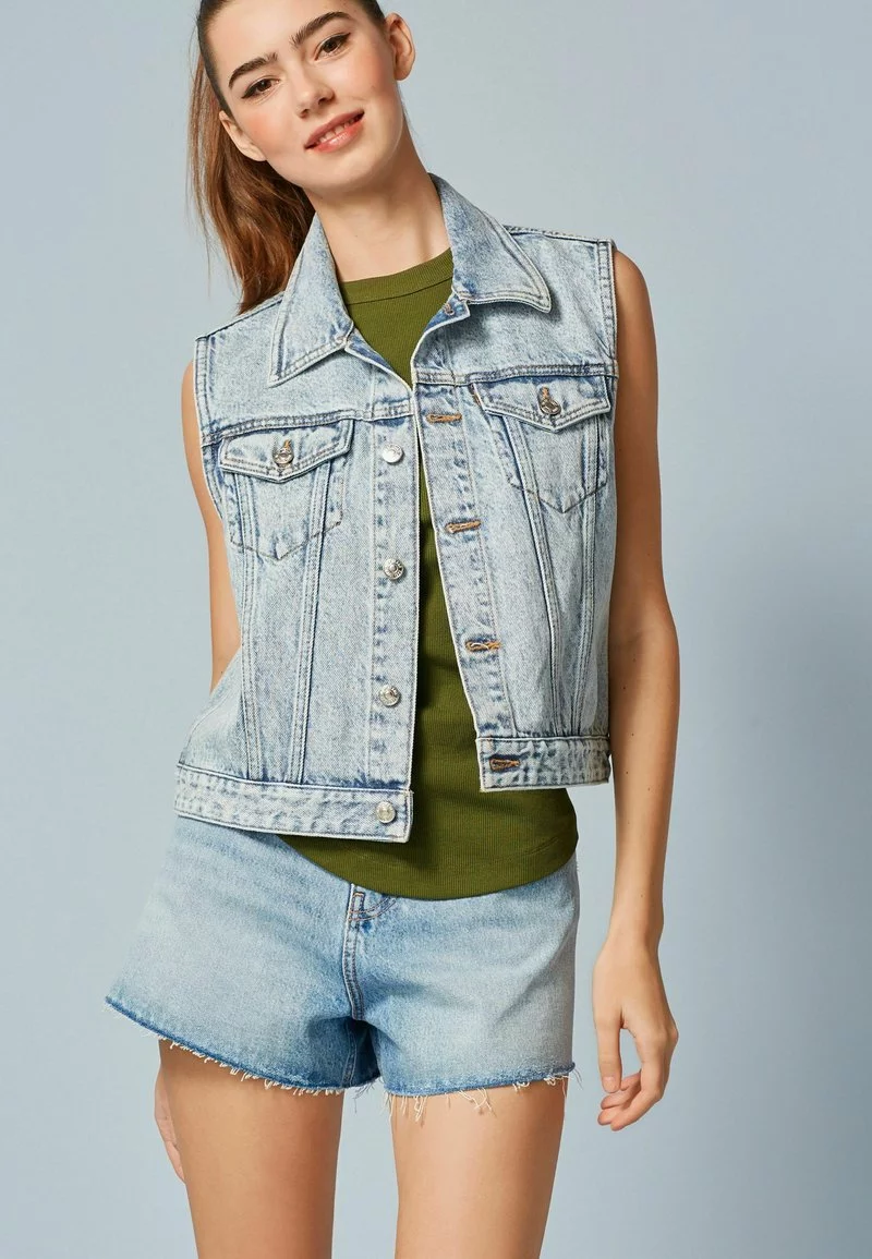 Next Damen SLEEVELESS GILET - Weste - Bleach Blue Acid Wash 2 Next Damen SLEEVELESS GILET - Weste - Bleach Blue Acid Wash – Bild 2