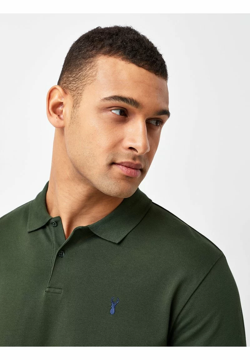 Next Herren Poloshirt - Olive 2 Next Herren Poloshirt - Olive – Bild 2