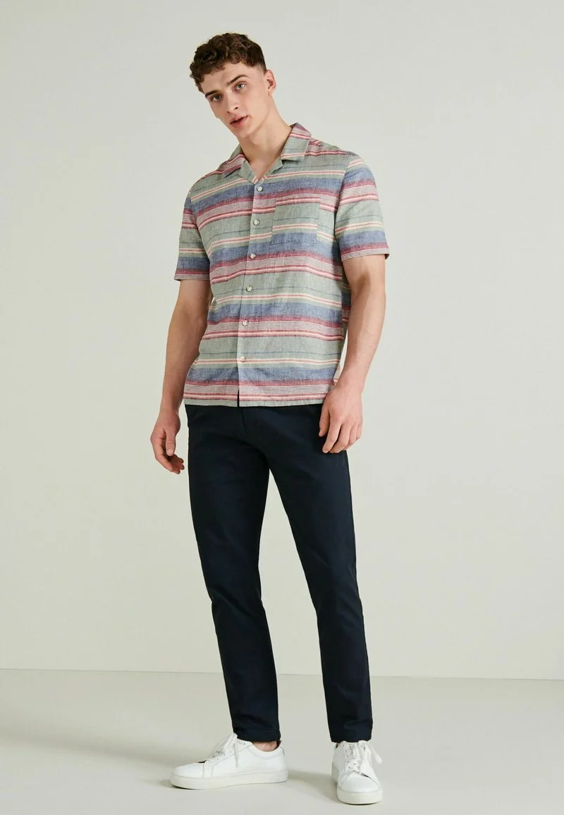 Next Herren SHORT SLEEVE STRIPE - Hemd - Green/pink 2 Next Herren SHORT SLEEVE STRIPE - Hemd - Green/pink – Bild 2