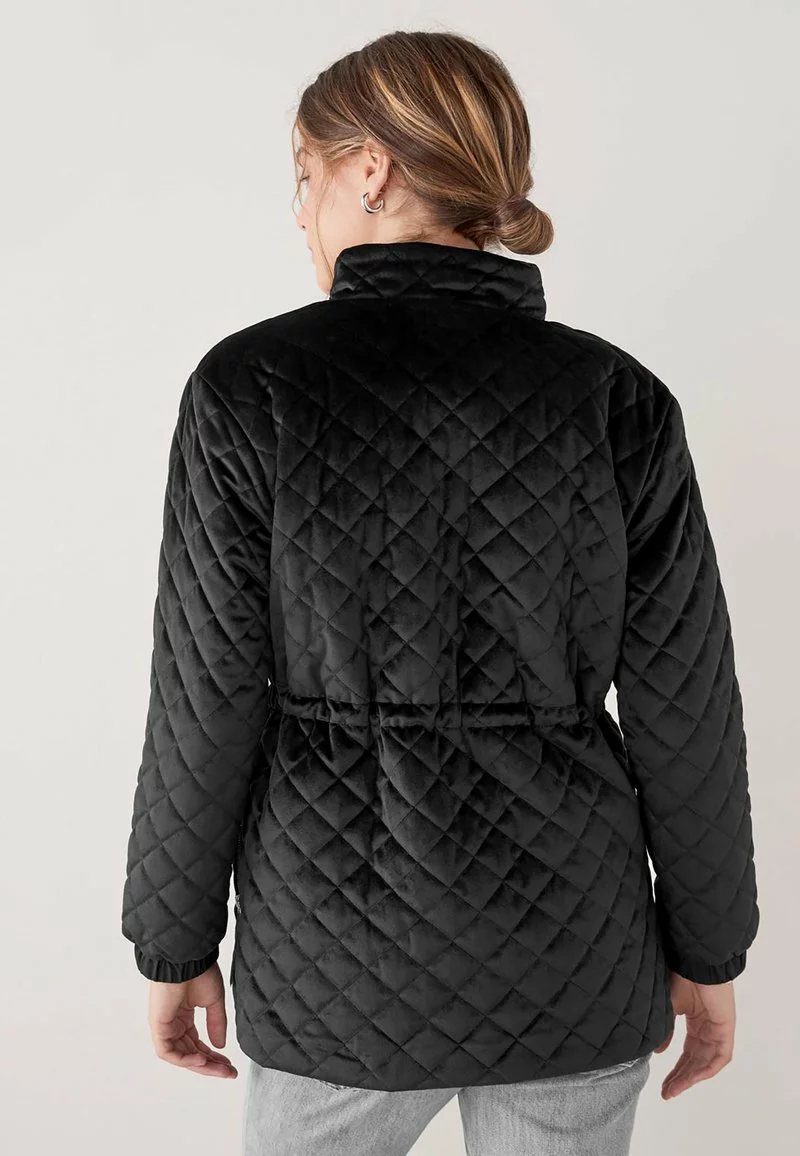 Next Damen QUILTED TIE FRONT - Kurzmantel - Black 2 Next Damen QUILTED TIE FRONT - Kurzmantel - Black – Bild 2