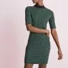 Next SHORT SLEEVE MINI - Strickkleid - Green | Damen