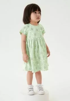 Next Kinder Jerseykleid - Green Daisy Duck