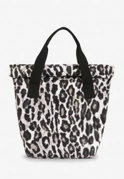 Next Damen PRINTED FOLDOVER TOP - Shopping Bag - White, Black