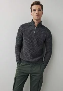 Next Herren CHENILLE - Strickpullover - Grey