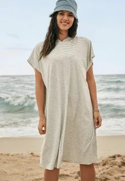 Next PONCHO - Strandaccessoire - White Stripe | Damen