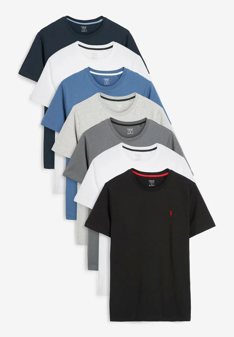 Next Herren CREW NECK REGULAR FIT STAG 5 PACK - T-Shirt Basic - Blue (a29057) 3 Next Herren CREW NECK REGULAR FIT STAG 5 PACK - T-Shirt Basic - Blue (a29057) – Bild 3