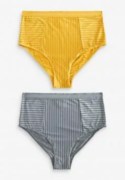 Next Damen STRIPE HIGH WAIST TWO PACK - Slip - Yellow -Next Großes Kaufhaus df7b7a9b583648649be42dedc69cfee4