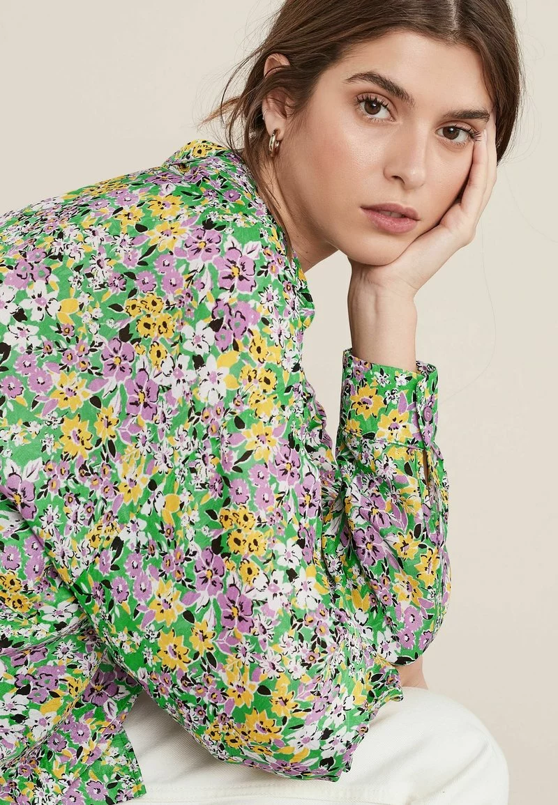 Next Damen JACQUARD - Hemdbluse - Green 2 Next Damen JACQUARD - Hemdbluse - Green – Bild 2