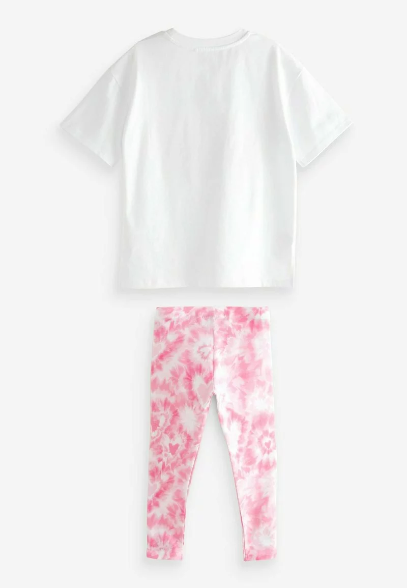 Next Kinder Leggings - Hosen - White Pink Tie Dye Love Graphic 2 Next Kinder Leggings - Hosen - White Pink Tie Dye Love Graphic – Bild 2