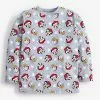 Next Kinder DISNEY MATCHING FAMILY KIDS CHRISTMAS T-SHIRT - Langarmshirt - Grey