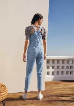 Next Damen SLIM FIT - Latzhose - Blue