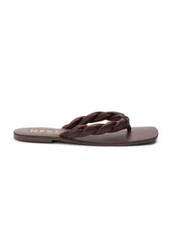 Next Damen TOE POST TWIST - Zehentrenner - Chocolate Brown